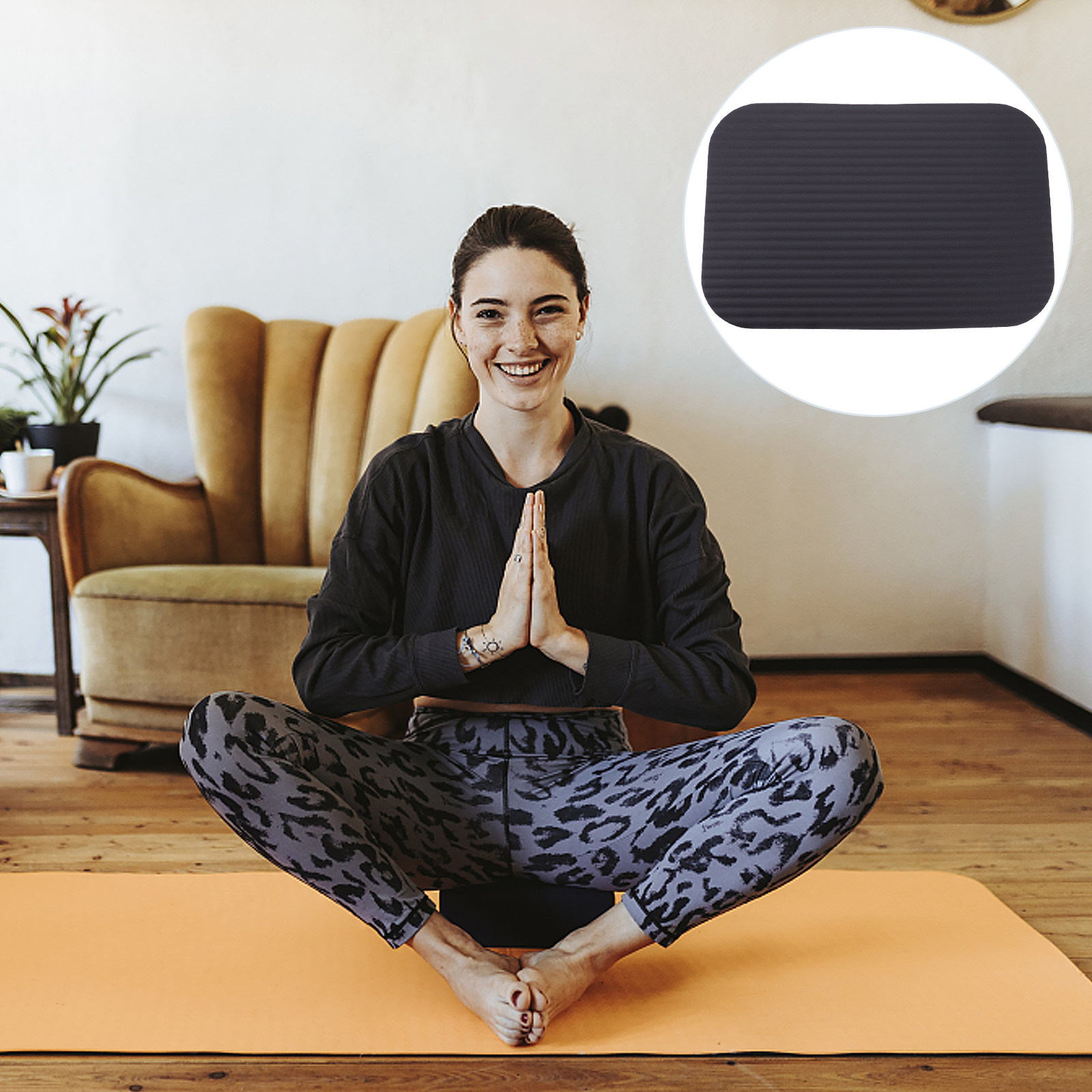 Yoga Fitness Mat - 1 قطعة وسادة ركبة لليوغا، وسادة