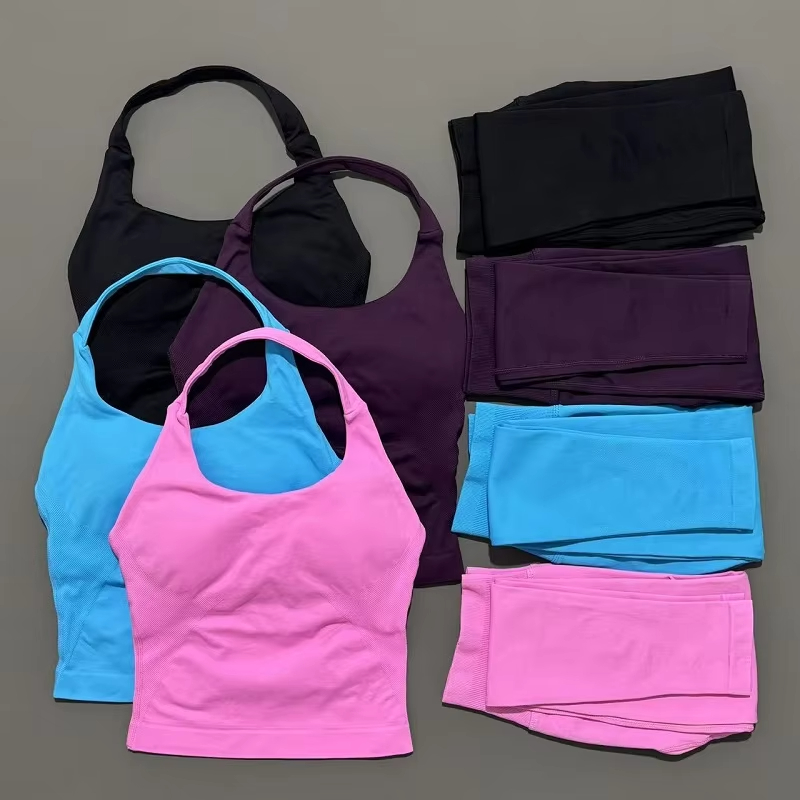 Yoga Fitness Wear - طقم رياضي نسائي من قطعتين، ملابس