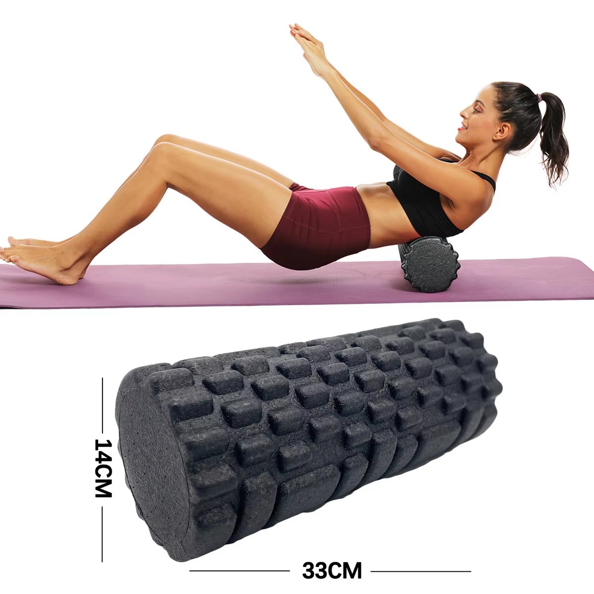 Yoga Fitness Wheel - 30/33 سنتيمتر اللياقة البدنية رغوة الأسطوانة