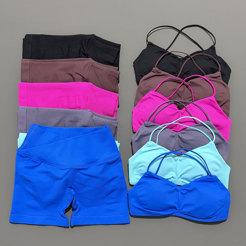 Yoga Fitness Wear - 2 قطعة رؤية الصالة الرياضية مجموعة