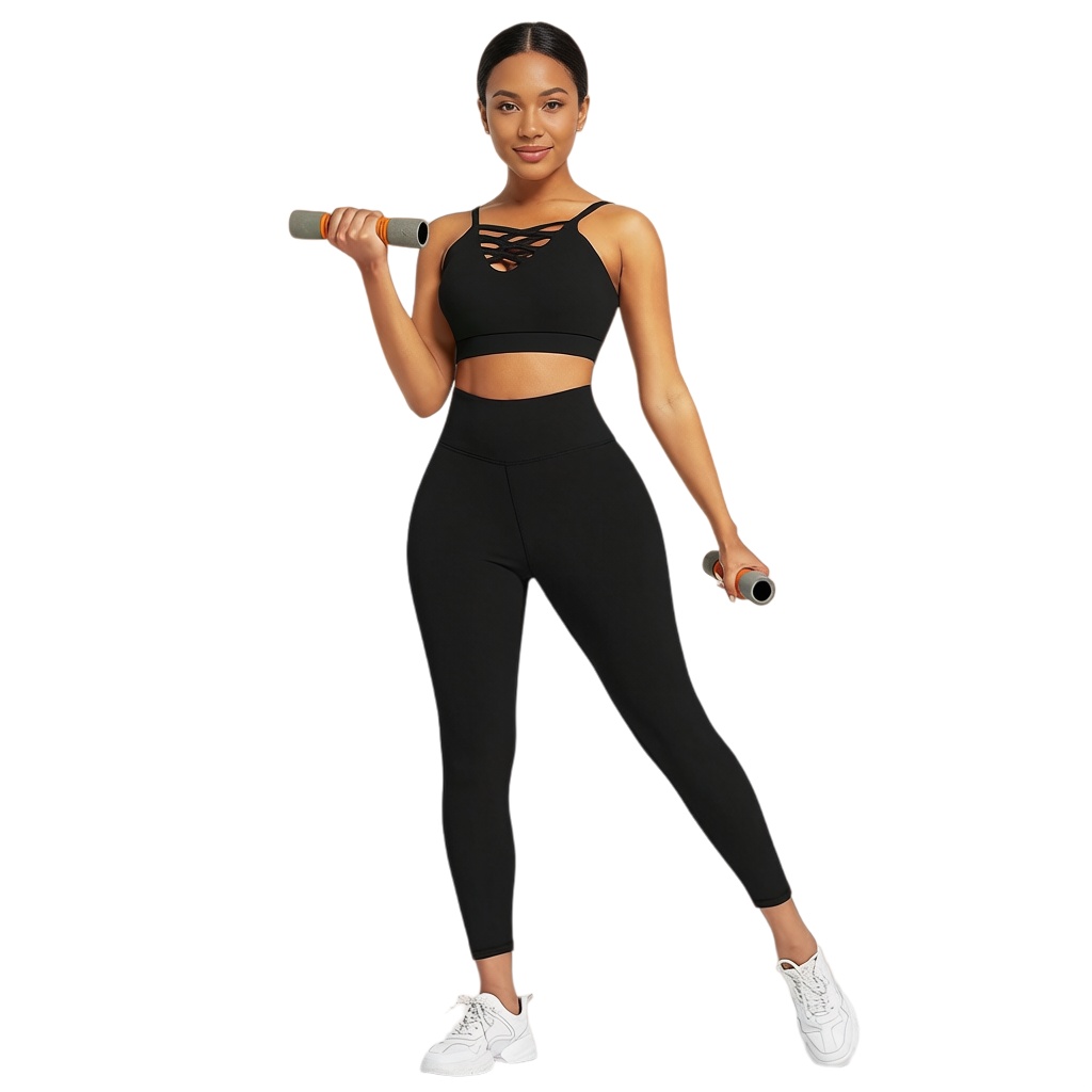 طقم يوجا نسائي من 3 قطع - هودي - مراجعة Yoga Fitness Wear وسعره