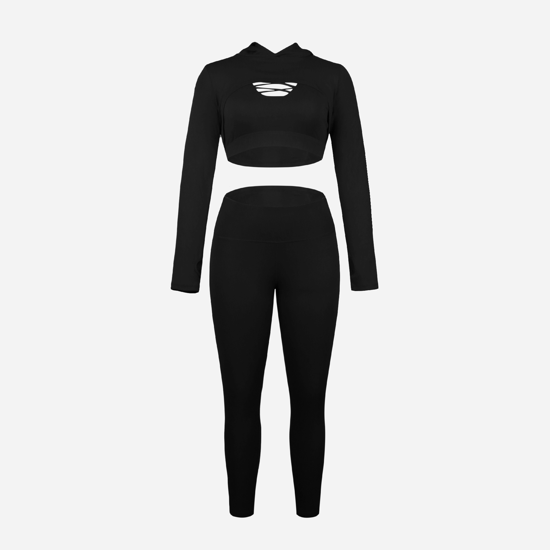 طقم يوجا نسائي من 3 قطع - هودي - مراجعة Yoga Fitness Wear وسعره