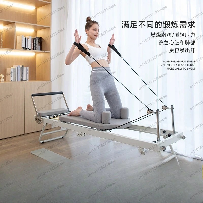 معدات بيلاتس منزلية للياقة الب - مراجعة Yoga Fitness Pilates Reformer وسعره