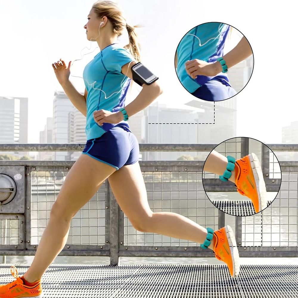 قطعتان من أساور السيليكون المت - مراجعة Ankle Weights وسعره